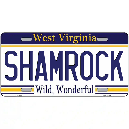 Shamrock West Virginia Metal Sign
