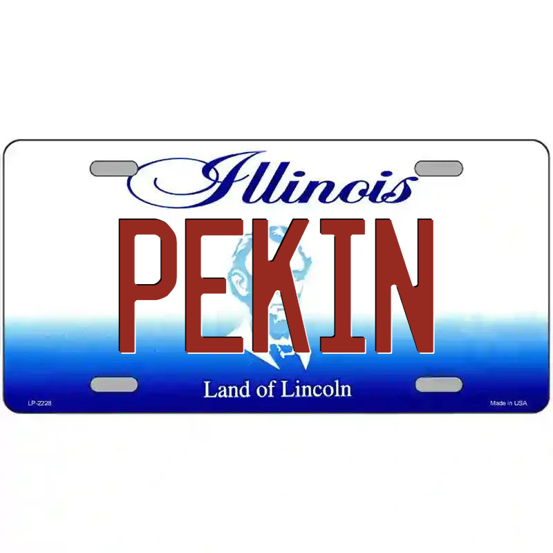 Pekin Illinois Metal Sign