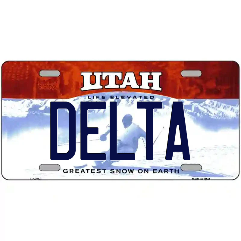 Delta Utah Metal Sign