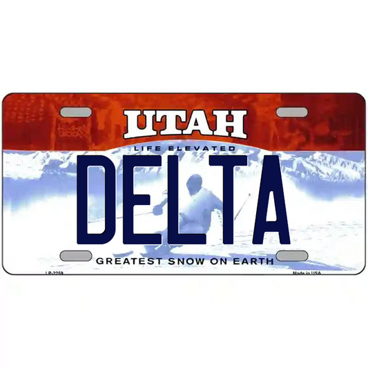 Delta Utah Metal Sign