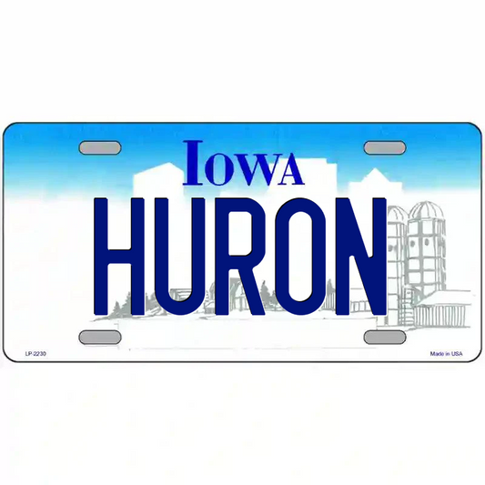 Huron Iowa Metal Sign