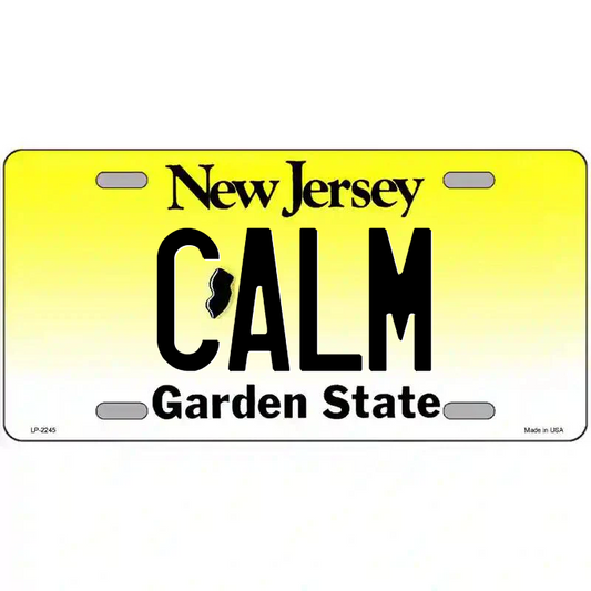 Calm New Jersey Metal Sign