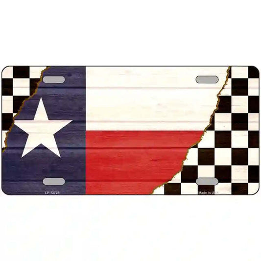 Texas Racing Flag Metal Sign