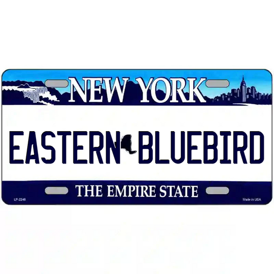 Eastern Bluebird New York Blue Metal Sign