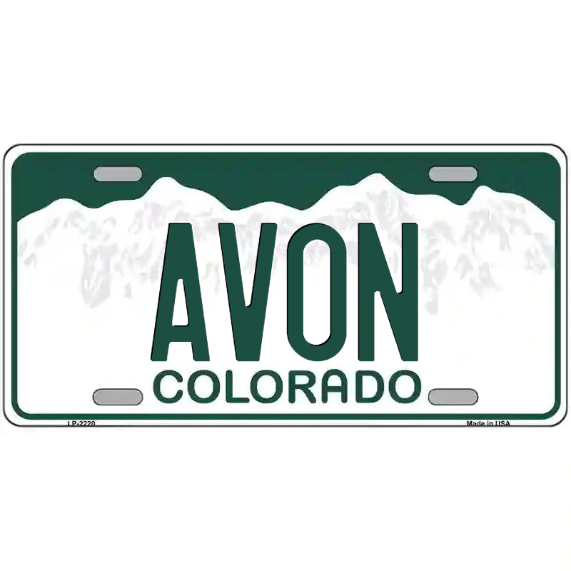 Avon Colorado Metal Sign