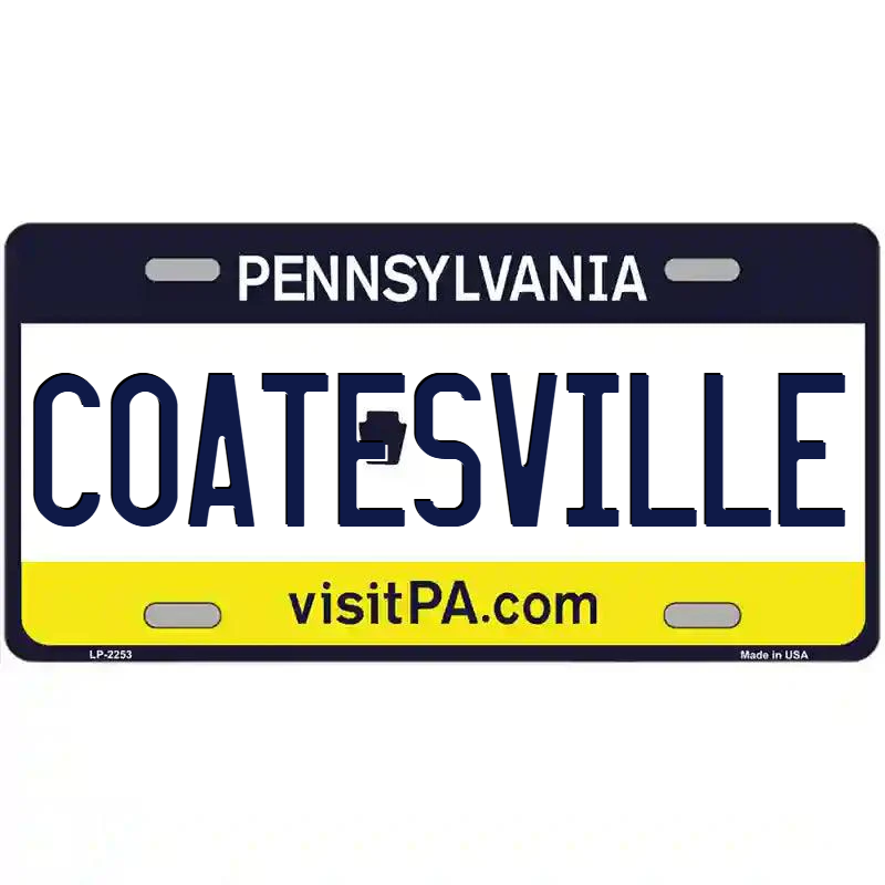 Coatesville Pennsylvania Metal Sign