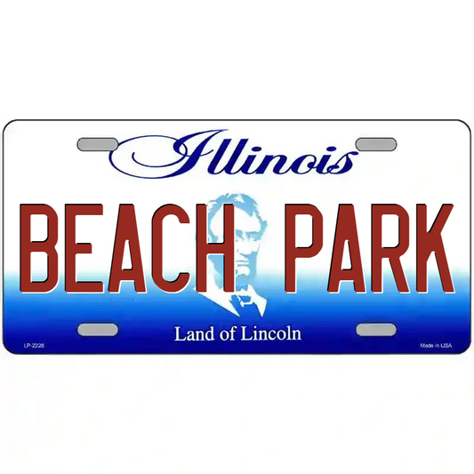 Beach Park Illinois Metal Sign