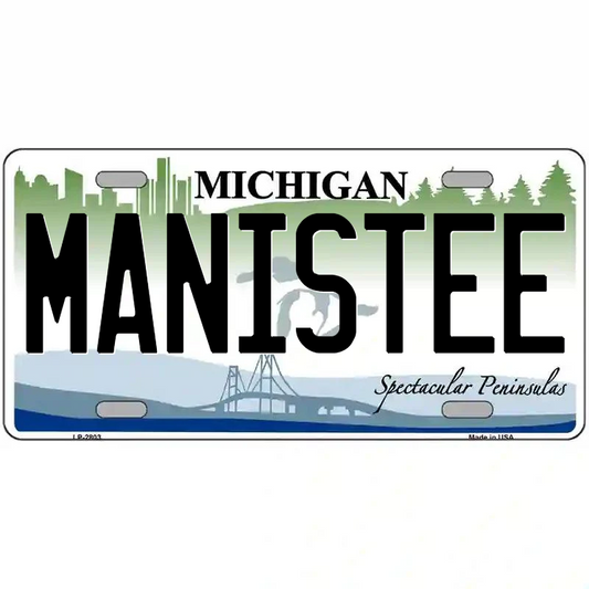 Manistee Michigan Metal Sign