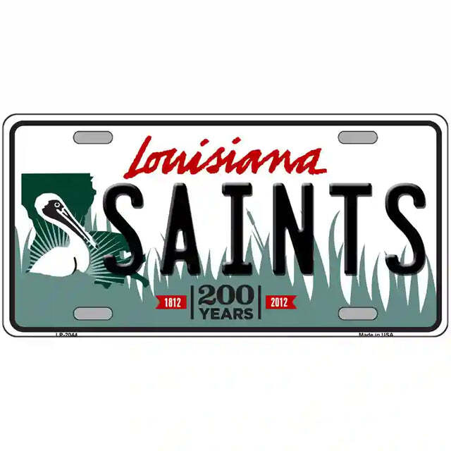 Saints Louisiana Metal Sign