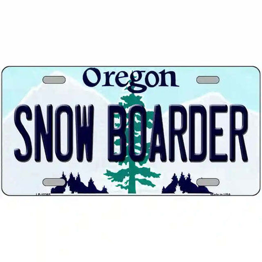 Snowboarder Oregon Metal Sign