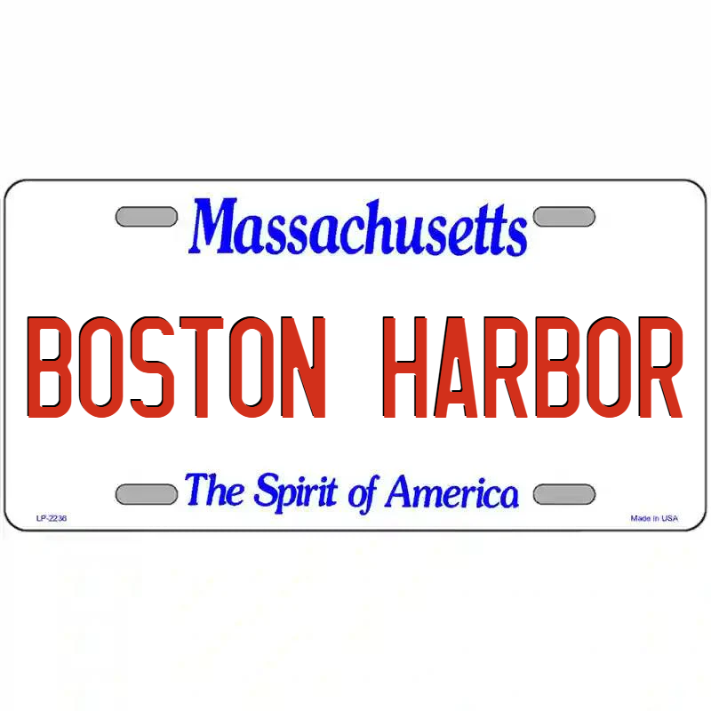 Boston Harbor Massachusetts Metal Sign