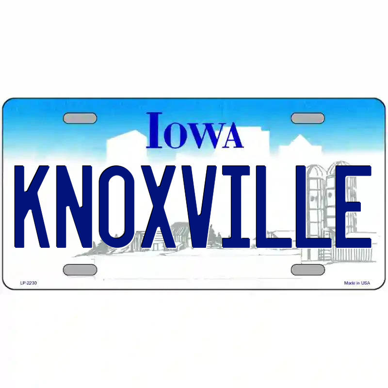 Knoxville Iowa Metal Sign