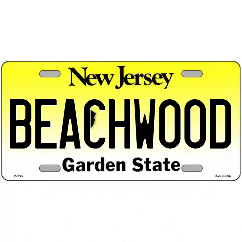 Beachwood New Jersey Metal Sign