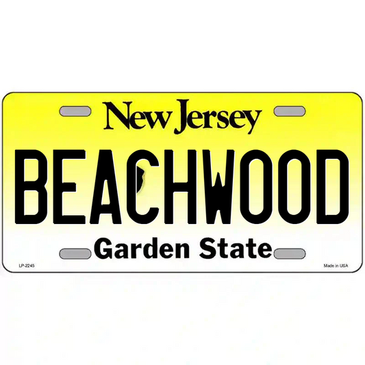 Beachwood New Jersey Metal Sign