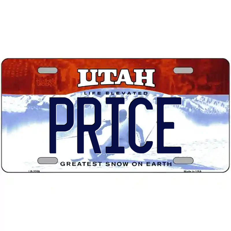 Price Utah Metal Sign