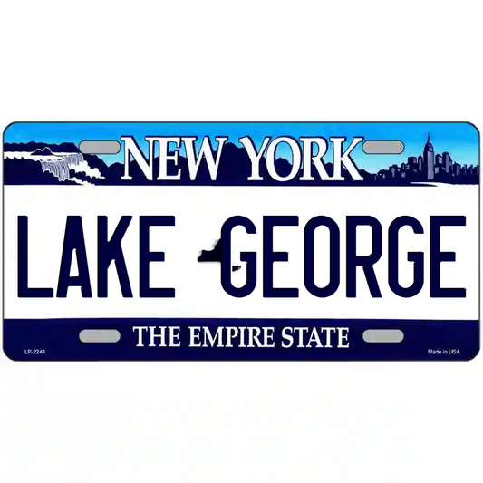 Lake George New York Blue Metal Sign