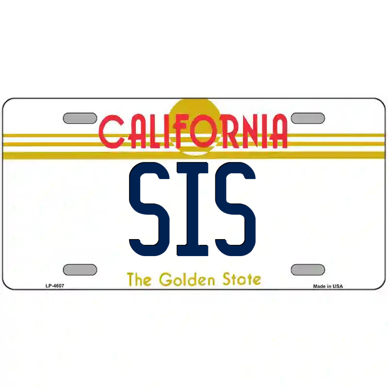 Sis California Metal Sign
