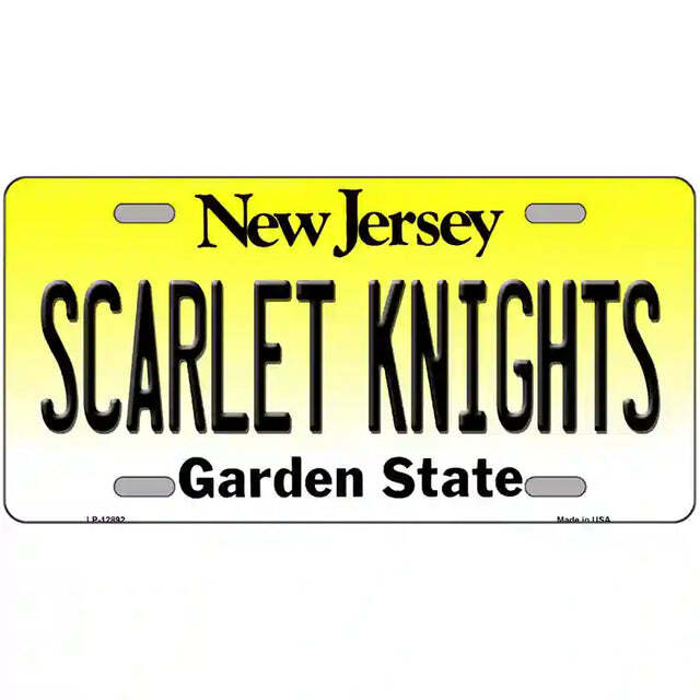 Scarlet Knights New Jersey Metal Sign