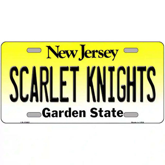 Scarlet Knights New Jersey Metal Sign