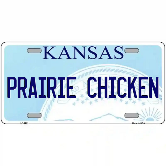 Prairie Chicken Kansas Metal Sign