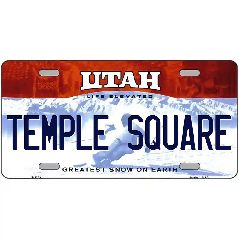 Temple Square Utah Metal Sign