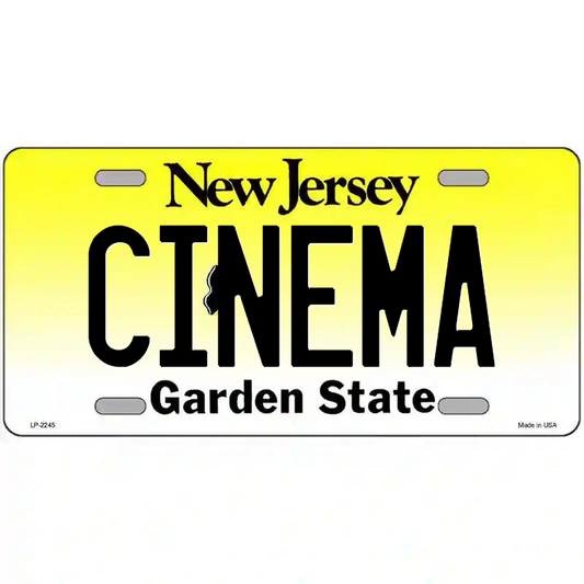 Cinema New Jersey Metal Sign