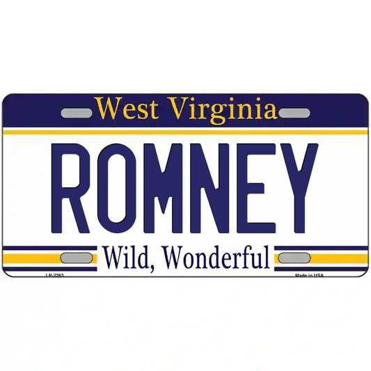 Romney West Virginia Metal Sign