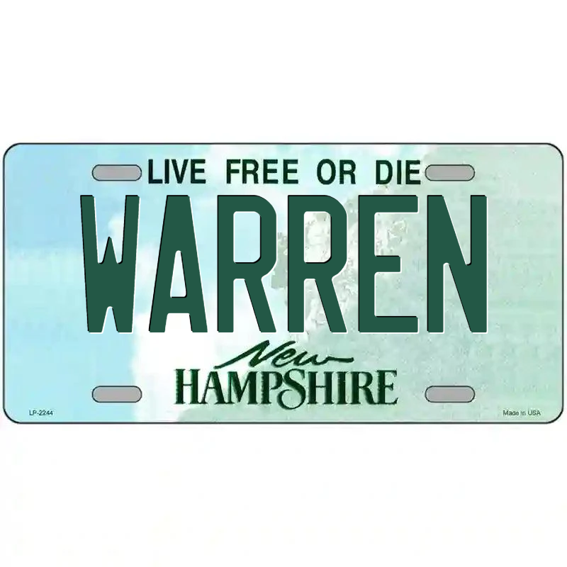 Warren New Hampshire Metal Sign