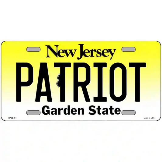 Patriot New Jersey Metal Sign
