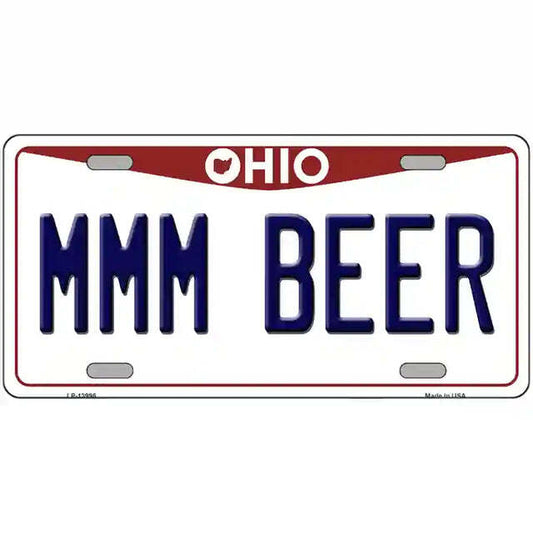 Mmm Beer Ohio Metal Sign