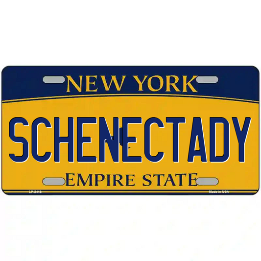 Schenectady New York Yellow Metal Sign