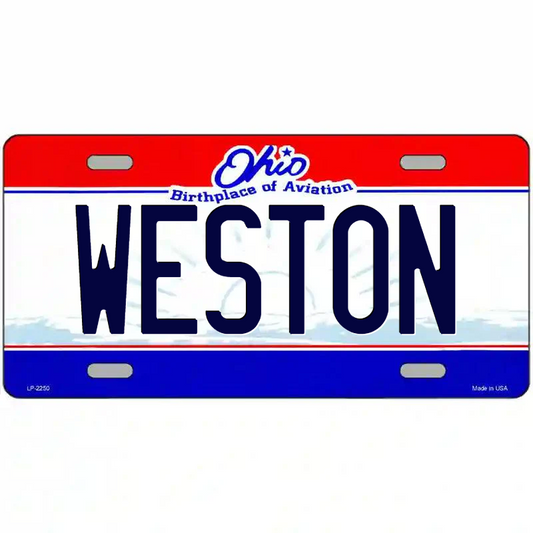 Weston Ohio Metal Sign