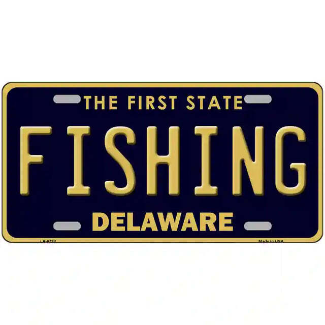Fishing Delaware Metal Sign