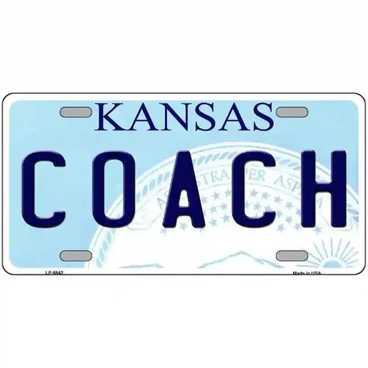 Coach Kansas Metal Sign