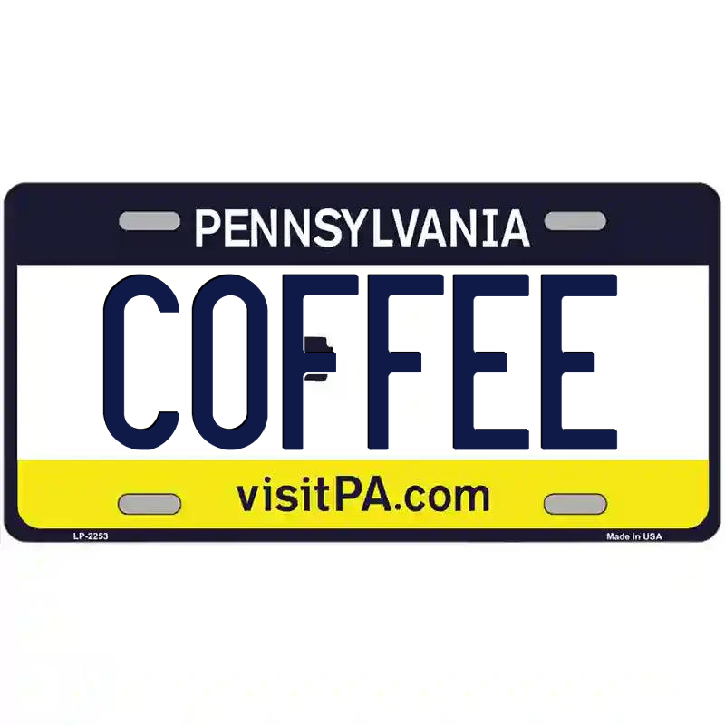 Coffee Pennsylvania Metal Sign