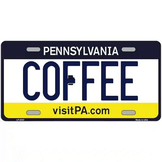 Coffee Pennsylvania Metal Sign