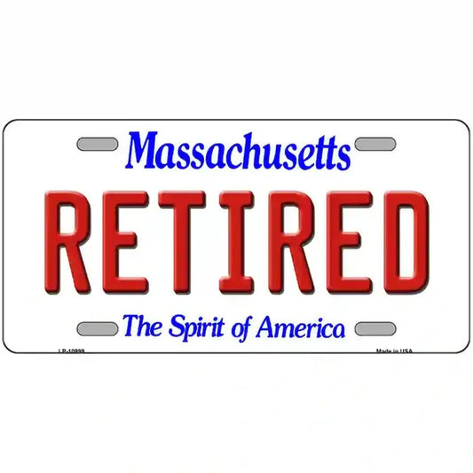 Retired Massachusetts Metal Sign