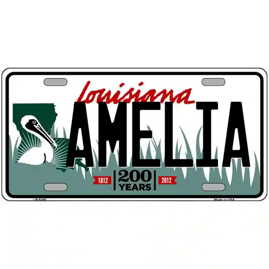 Amelia Louisiana Metal Sign