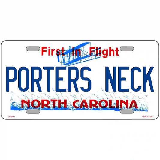 Porters Neck North Carolina Metal Sign