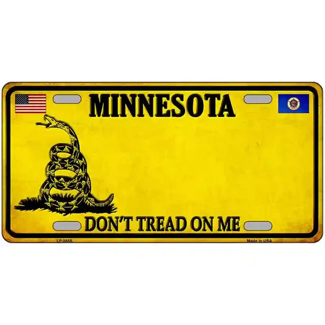 Minnesota Don't Tread on Me Metal Sign