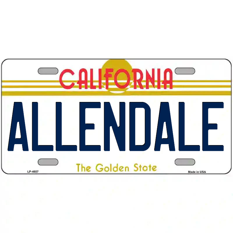 Allendale California Metal Sign