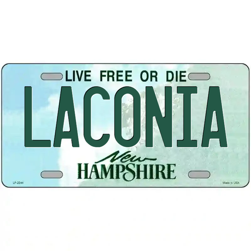 Laconia New Hampshire Metal Sign