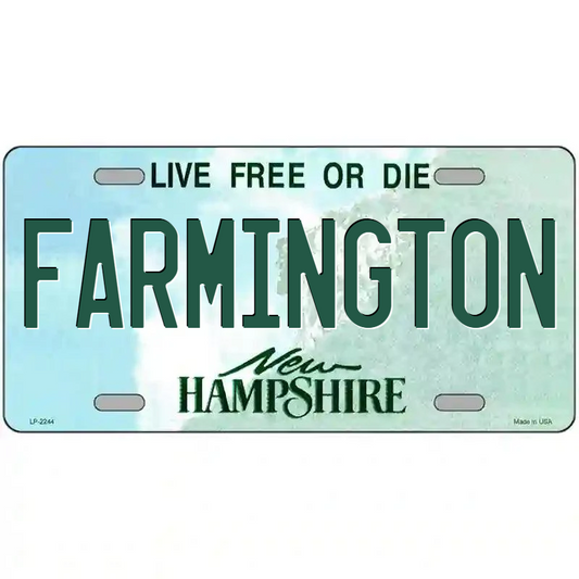 Farmington New Hampshire Metal Sign
