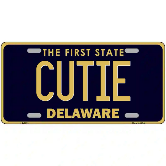 Cutie Delaware Metal Sign
