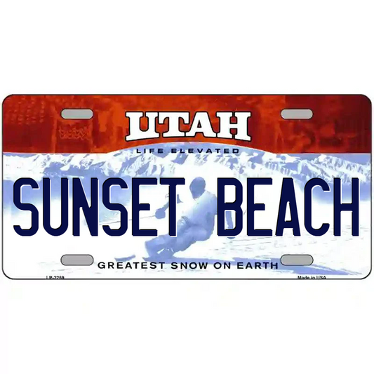 Sunset Beach Utah Metal Sign
