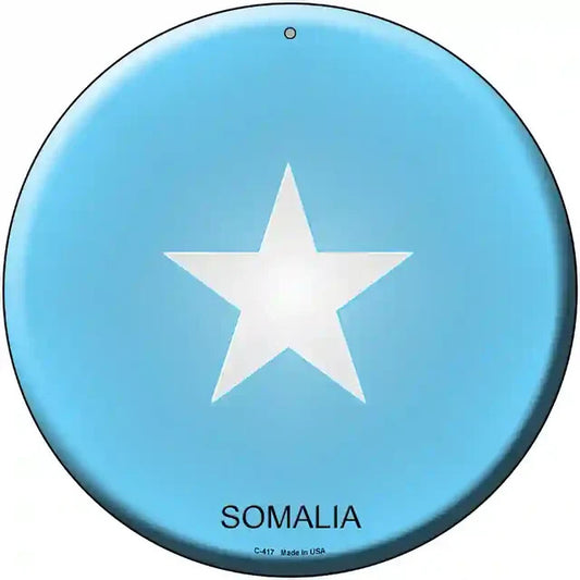 Somalia Flag 12" Circle Metal Sign