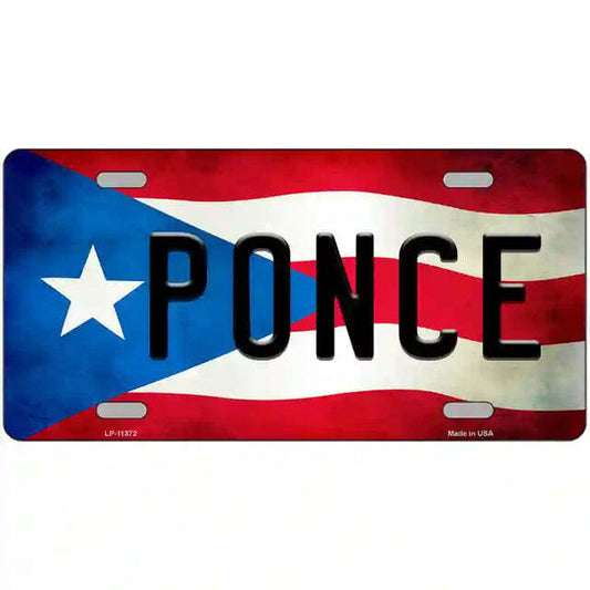 Ponce Puerto Rico Flag Metal Sign