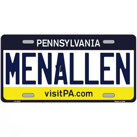 Menallen Pennsylvania Metal Sign