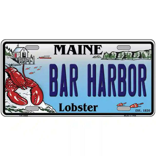 Bar Harbor Maine Lobster Metal Sign