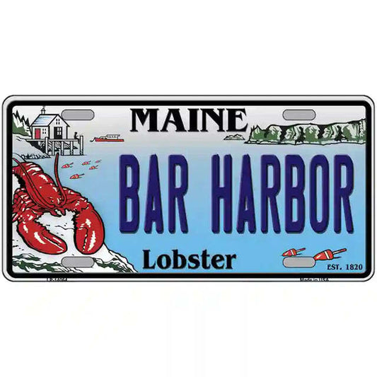 Bar Harbor Maine Lobster Metal Sign